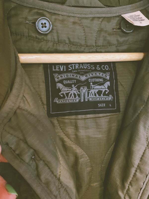 Levi Strauss khaki parka jacket Size L