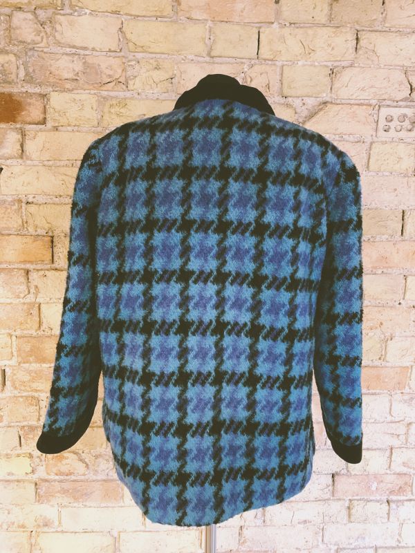Vintage 1980s blue wool coat size L