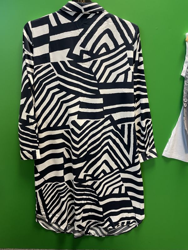 Zebra navy dress