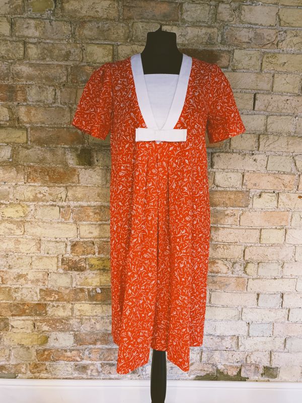 Vintage 1980s midi summer dress Size 16