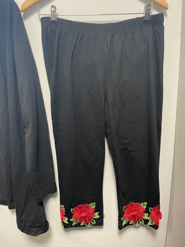 Black cardigan and leggings set