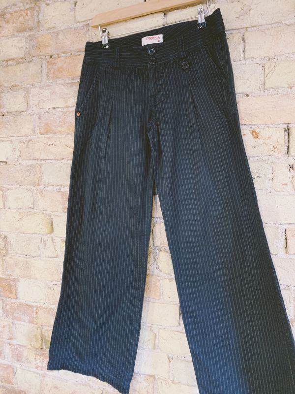 Navy O’Neill pinstripe trousers 1990s