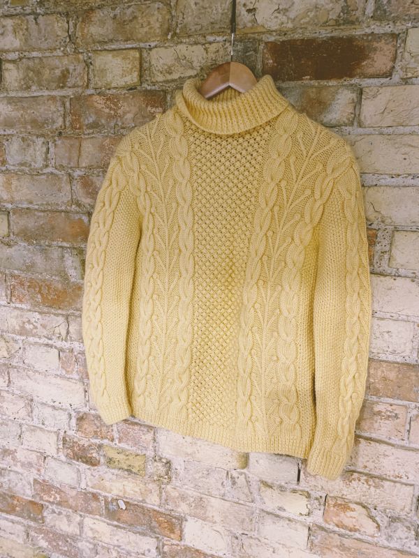 Vintage cable knit wool jumper