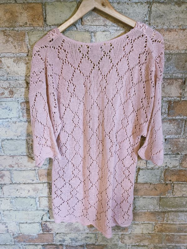 Vintage 1990s pink knitted top Size L