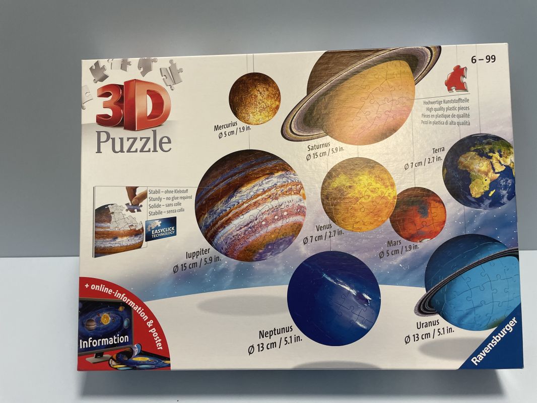 3D solar system puzzle