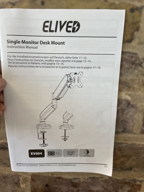 ELIVED monitor arm mount