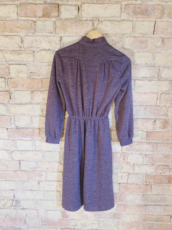 Vintage 1980s purple midi dress Size M