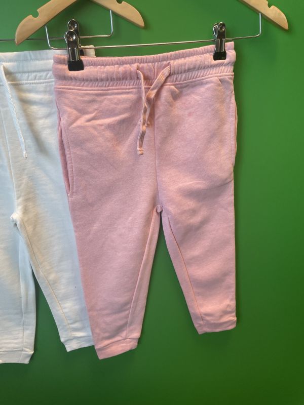 Pink and white joggers