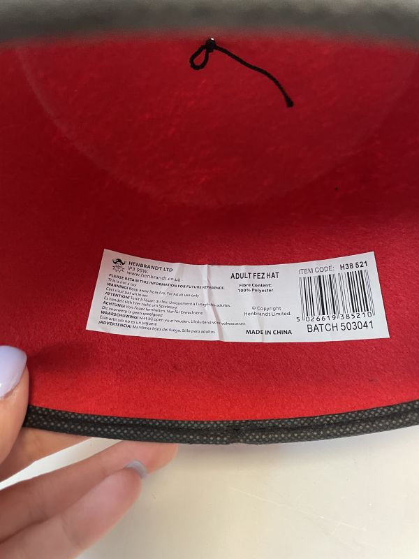 Red fez hat
