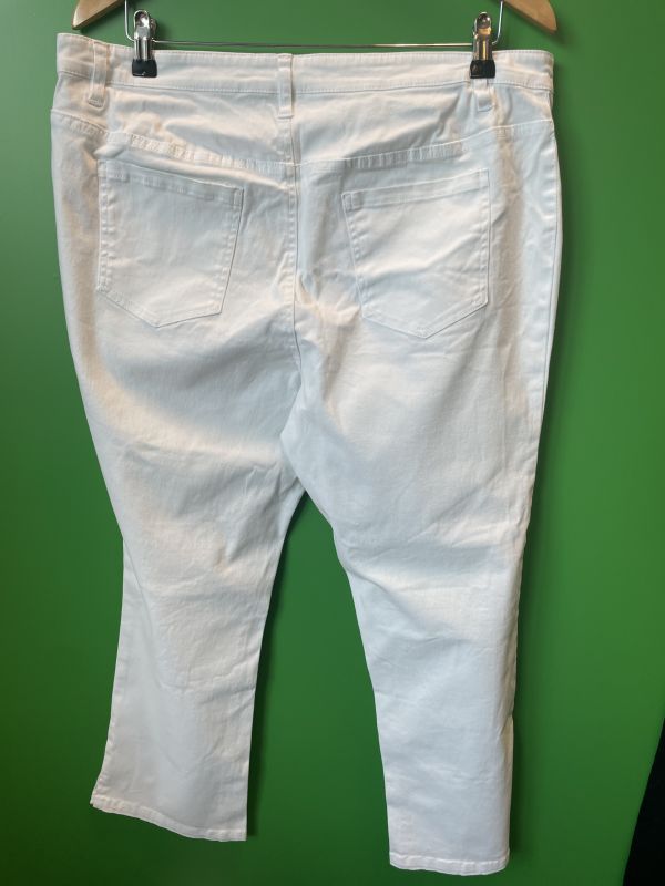High waist white jeans