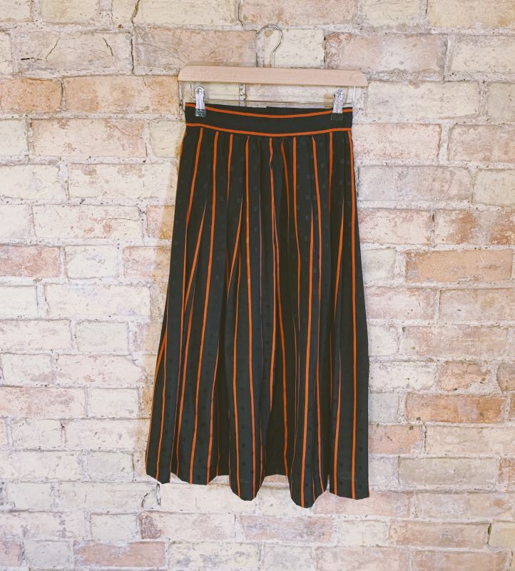 Vintage black midi skirt Size 8 1980s