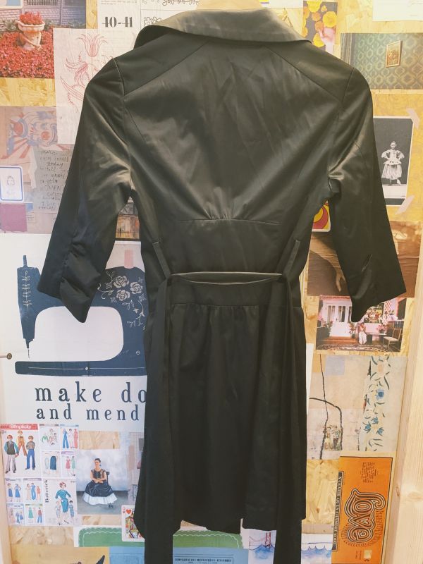 Black satin dress jacket 1990s Size S