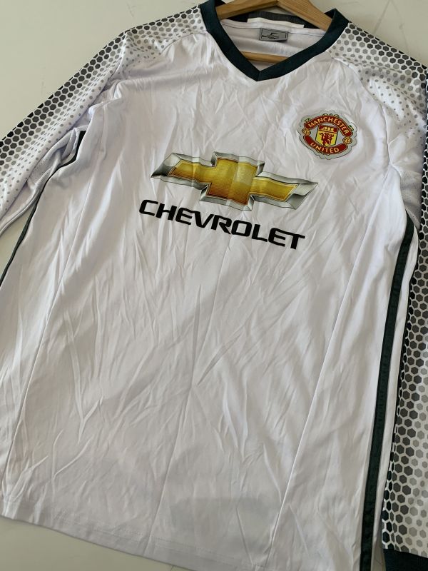 Vintage Capsrok Manchester United 2016/17 2016 2017 Long Sleeve Football Shirt Soccer Jersey Top