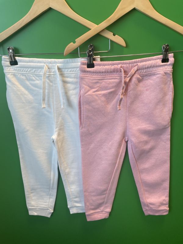 Pink and white joggers