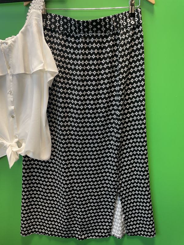 Black and white top and skirt