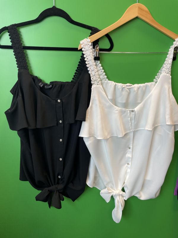 Black and white tops