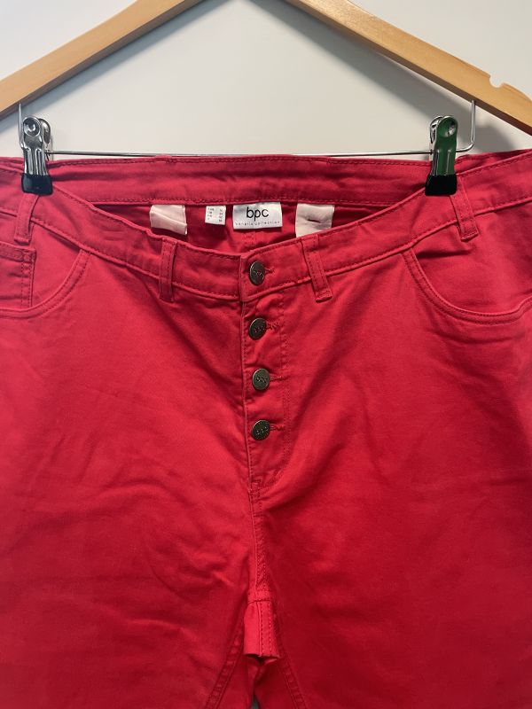 Red jean trousers