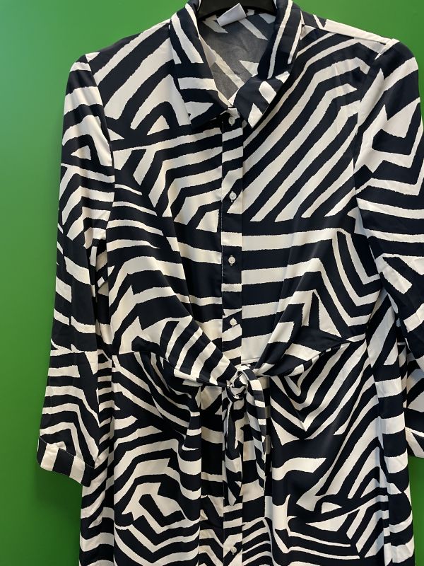 Zebra navy dress