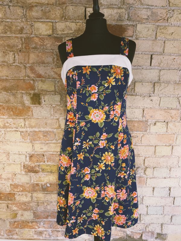 Vintage 1970s floral midi dress