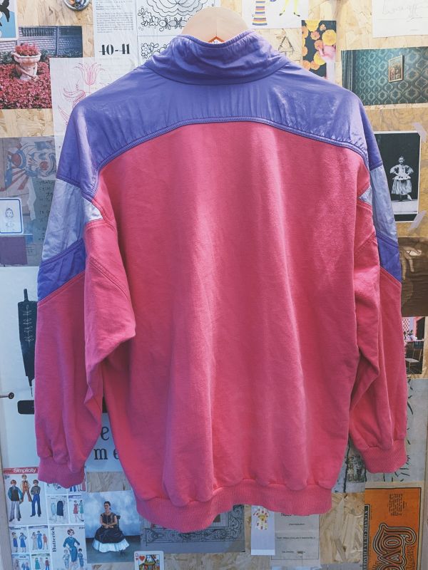 Vintage 1980s pink tracksuit top Size M/L
