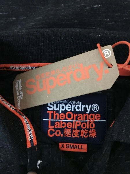 Superdry Black and Grey Polo Shirt