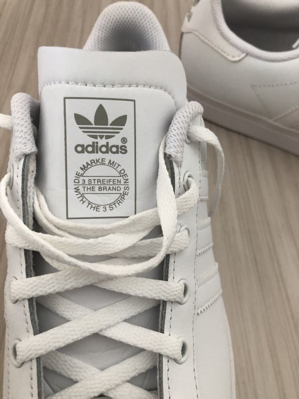 Adidas White Lace Up Trainers