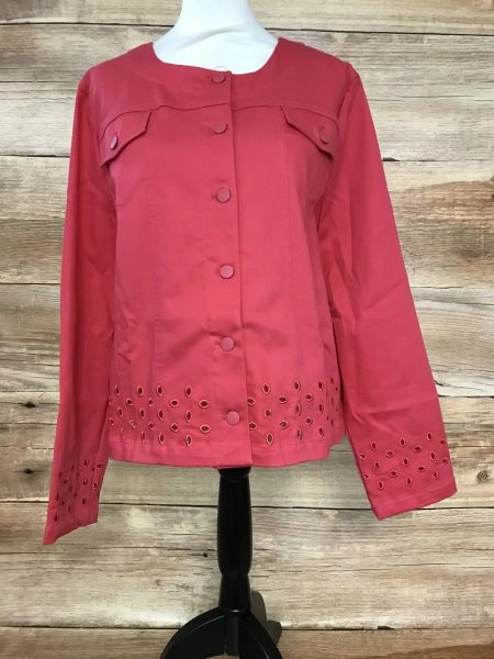 Kaleidoscope Coral Pink Jacket with Cut Out Detail