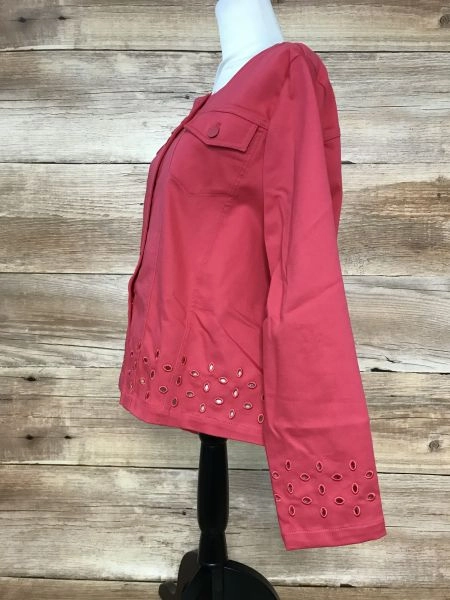 Kaleidoscope Coral Pink Jacket with Cut Out Detail