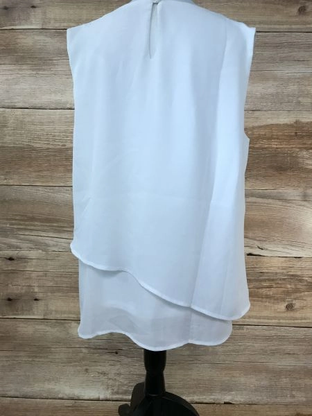 Kaleidoscope Sleeveless Top with Necklace Detail
