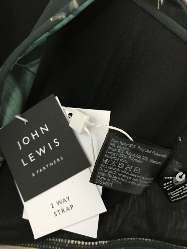 John Lewis Floral Bikini Top