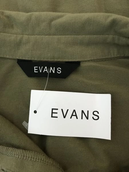 Evans Khaki Green Oversize Jersey Shirt