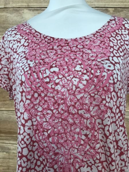 Best Connections Pink Floral Detail T-Shirt