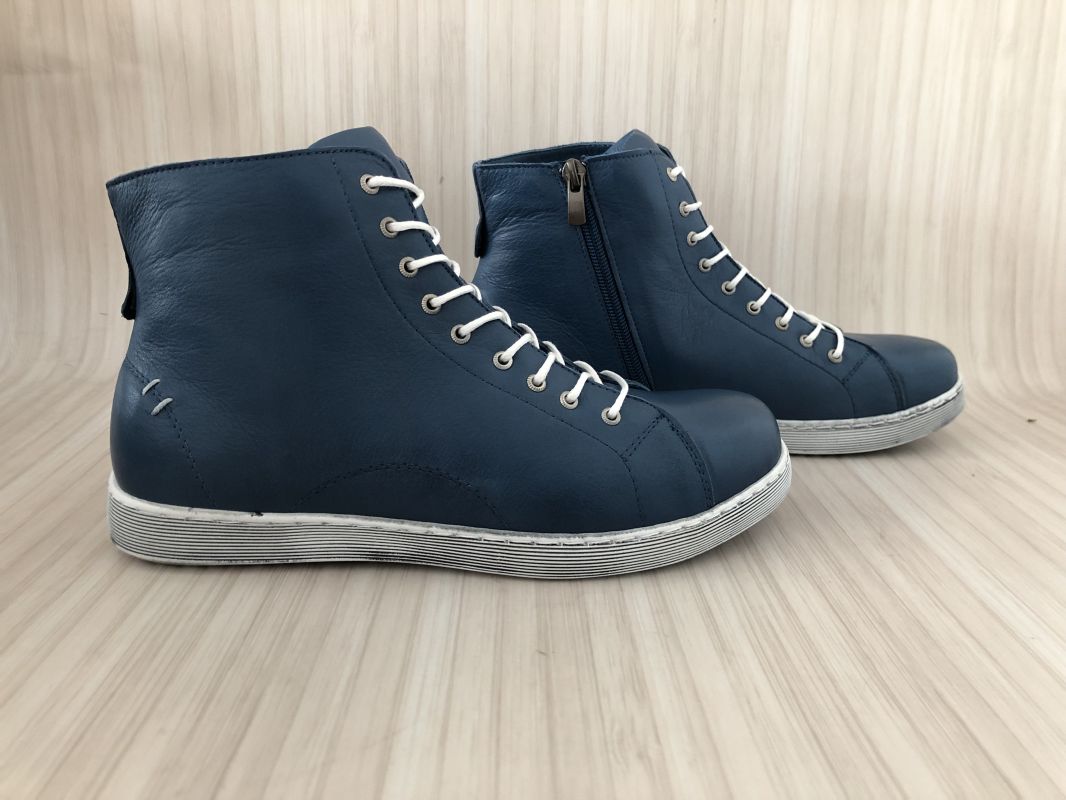 Andrea Conti Blue Lace-up ankle boots