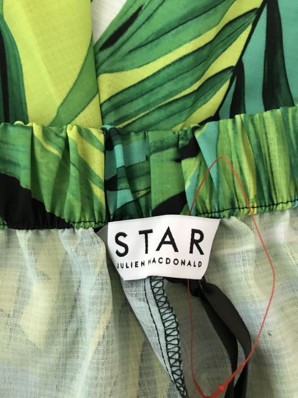 Star from Julien Macdonald Green Leaf Print Wide Leg Trousers