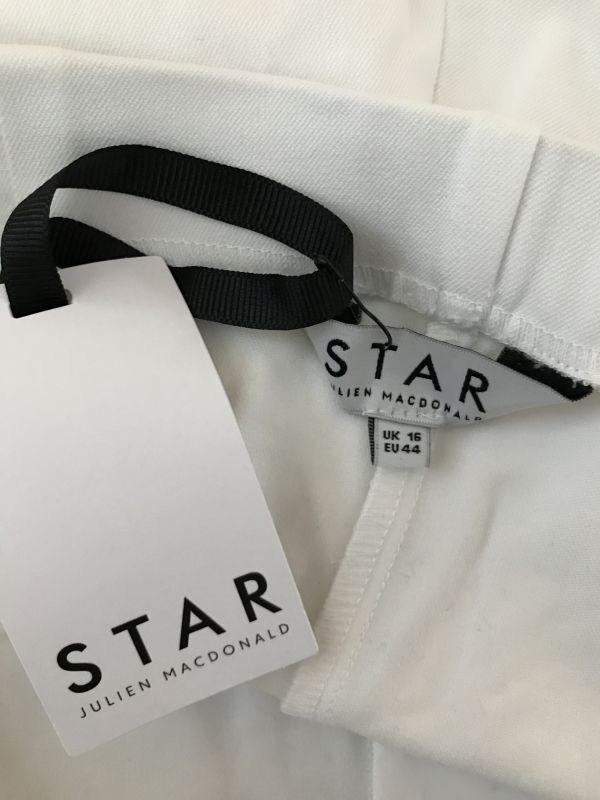 Star from Julien Macdonald White Suit Trousers