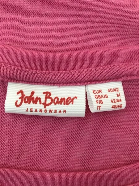 John Baner Hot Pink Slogan T-Shirt