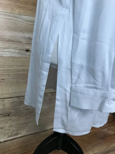 BodyFlirt Long Line White Shirt