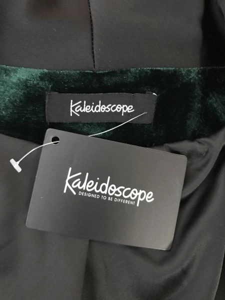 Kaleidoscope Velour Green Blazer with Black Trim