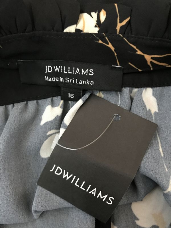 JD Williams Black Flower Print Blouse