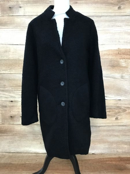 Heine Black Teddy Bear Fleece Coat