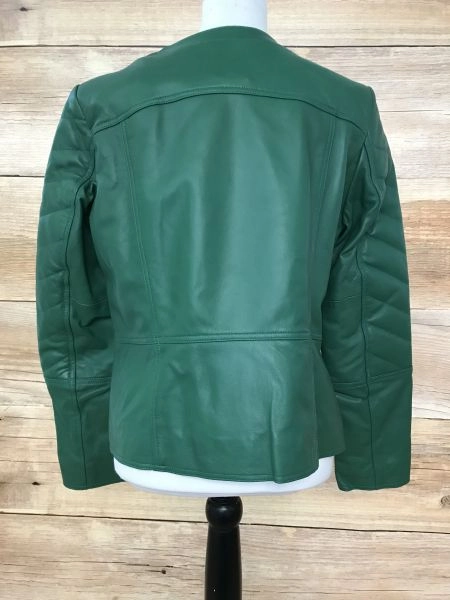 Heine Green Leather Biker Jacket
