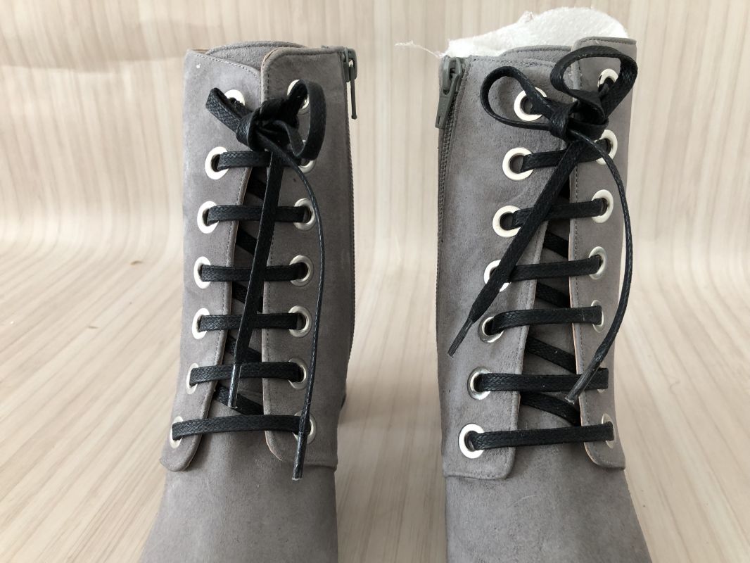heine Grey Suede Ankle Boots