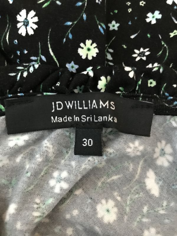 JD Williams Black Top with Flower Print