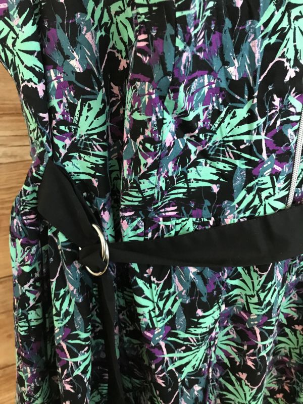 Tropical floral print dress