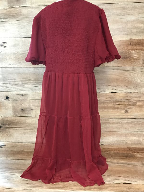 Simply Be Red Maxi Dress with Elasticated Chest