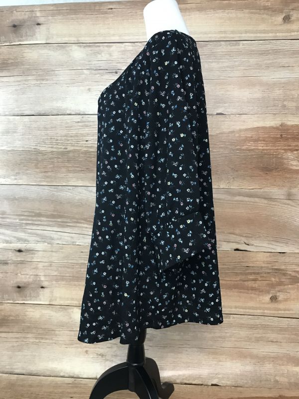 JD Williams Black Top with Floral Print