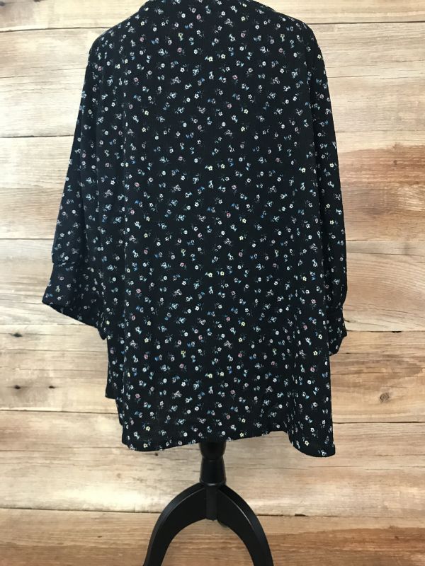 JD Williams Black Top with Floral Print