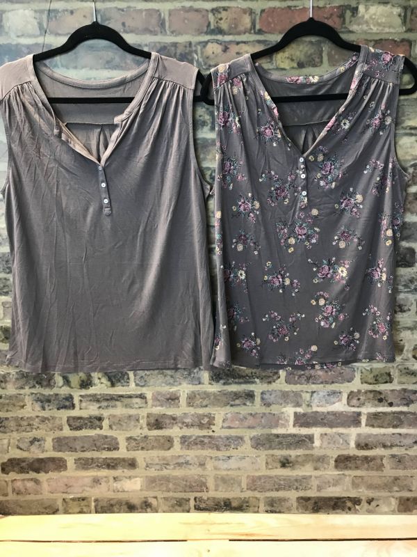 Two pack of taupe tops
