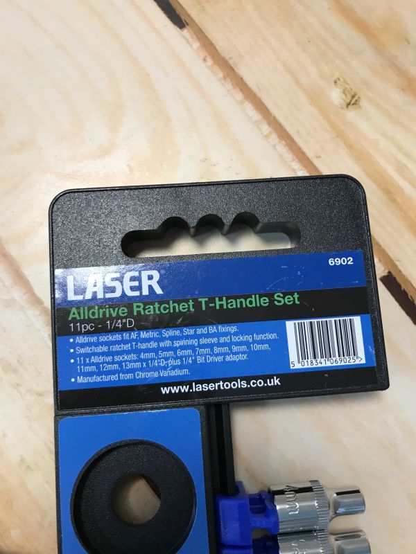 LASER T-Handle socket set