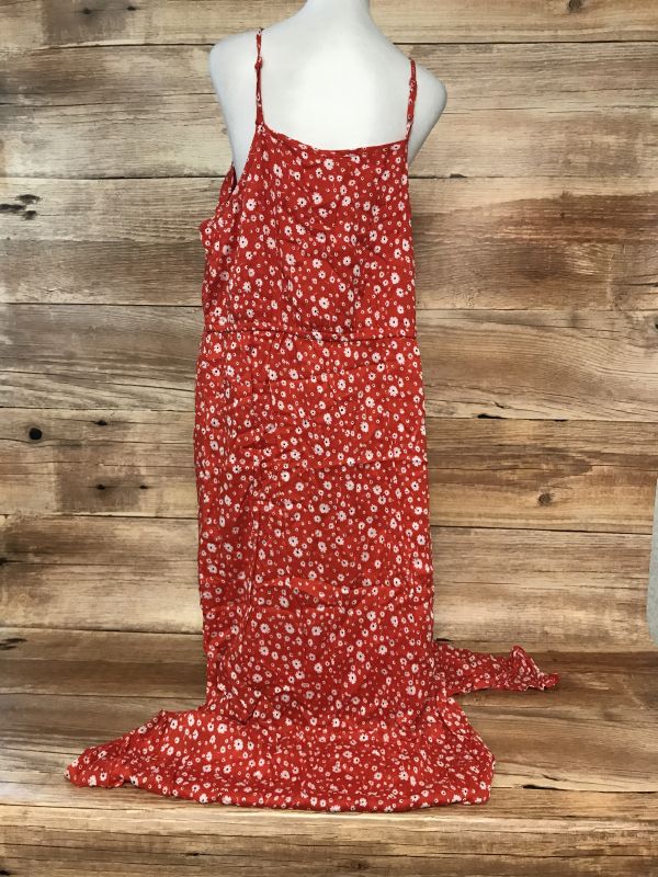 Joe Browns Red Summer Dress with White Flower Print